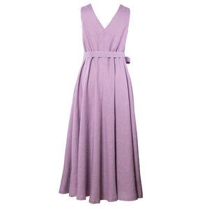 ANITA DRESS IN LILAC LINEN