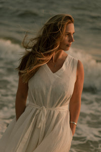ANITA DRESS IN WHITE LINEN