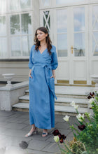 Load image into Gallery viewer, AURORA DRESS IN SKY BLUE LINEN