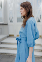 Load image into Gallery viewer, AURORA DRESS IN SKY BLUE LINEN