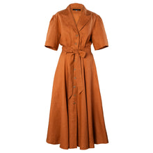 Load image into Gallery viewer, BELLA DRESS IN RUST LINEN (Pre-Order, Ships In 14 Days)