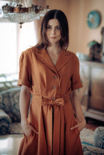 Load image into Gallery viewer, BELLA DRESS IN RUST LINEN (Pre-Order, Ships In 14 Days)