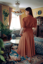 Load image into Gallery viewer, BELLA DRESS IN RUST LINEN (Pre-Order, Ships In 14 Days)