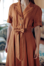 Load image into Gallery viewer, BELLA DRESS IN RUST LINEN (Pre-Order, Ships In 14 Days)