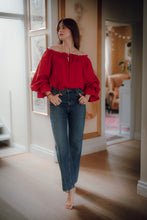 Load image into Gallery viewer, CELINE BLOUSE IN RED LINEN