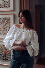 Load image into Gallery viewer, CELINE BLOUSE IN WHITE LINEN