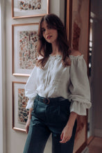 Load image into Gallery viewer, CELINE BLOUSE IN WHITE LINEN