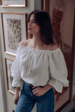 Load image into Gallery viewer, CELINE BLOUSE IN WHITE LINEN