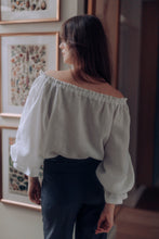 Load image into Gallery viewer, CELINE BLOUSE IN WHITE LINEN
