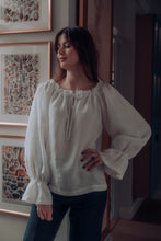 Load image into Gallery viewer, CELINE BLOUSE IN WHITE LINEN