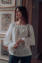 Load image into Gallery viewer, CELINE BLOUSE IN WHITE LINEN