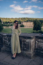 Load image into Gallery viewer, OLIVIA DRESS IN OLIVE GREEN LINEN