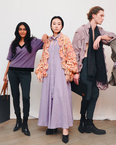 ANITA DRESS IN LILAC LINEN