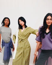 Load image into Gallery viewer, OLIVIA DRESS IN OLIVE GREEN LINEN