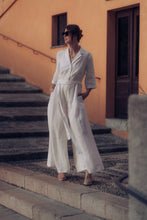 Load image into Gallery viewer, GABRIELLE JUMPSUIT IN WHITE LINEN