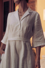 Load image into Gallery viewer, GABRIELLE JUMPSUIT IN WHITE LINEN