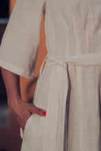 Load image into Gallery viewer, GABRIELLE JUMPSUIT IN WHITE LINEN