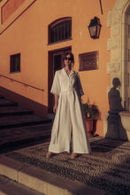 Load image into Gallery viewer, GABRIELLE JUMPSUIT IN WHITE LINEN