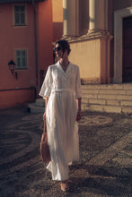 Load image into Gallery viewer, GABRIELLE JUMPSUIT IN WHITE LINEN