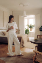 Load image into Gallery viewer, ISABEL TROUSERS IN WHITE LINEN
