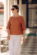 Load image into Gallery viewer, GIA SHIRT IN RUST LINEN