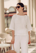 Load image into Gallery viewer, GIA SHIRT IN WHITE LINEN
