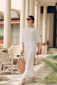 GIA SHIRT IN WHITE LINEN