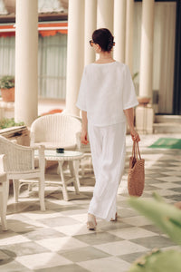 GIA SHIRT IN WHITE LINEN