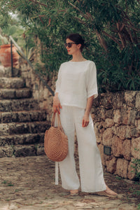 GIA SHIRT IN WHITE LINEN