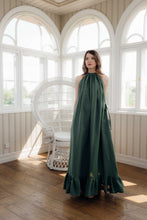Load image into Gallery viewer, HELENA GOWN IN EMERALD GREEN LINEN