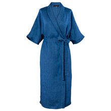 Load image into Gallery viewer, INGA WRAP DRESS IN BLUE LINEN (Pre-Order, Ships In 14 Days)