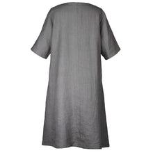 Load image into Gallery viewer, JANE DRESS IN DARK GREY LINEN