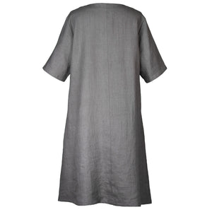 JANE DRESS IN DARK GREY LINEN