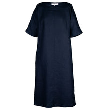 Load image into Gallery viewer, LEA DRESS IN DARK BLUE LINEN