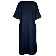 Load image into Gallery viewer, LEA DRESS IN DARK BLUE LINEN