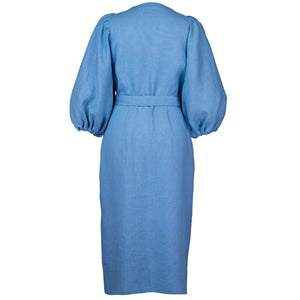 LOLA DRESS IN SKY BLUE LINEN