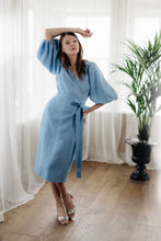 Load image into Gallery viewer, LOLA DRESS IN SKY BLUE LINEN