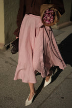Load image into Gallery viewer, SOPHIA LINEN SKIRT IN BLUSH