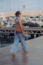 Load image into Gallery viewer, MARION JUMPSUIT IN BLUE STRIPED LINEN