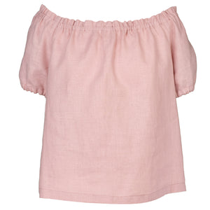 NORA BLUSH LINEN BLOUSE