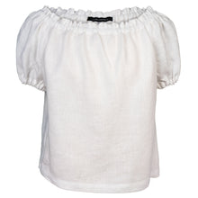 Load image into Gallery viewer, NORA WHITE LINEN BLOUSE