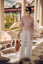 Load image into Gallery viewer, ISABEL TROUSERS IN WHITE LINEN