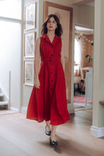 Load image into Gallery viewer, VANESSA DRESS IN RED LINEN