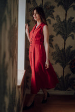 Load image into Gallery viewer, VANESSA DRESS IN RED LINEN