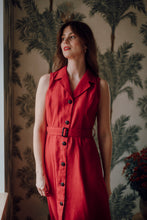 Load image into Gallery viewer, VANESSA DRESS IN RED LINEN