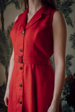 Load image into Gallery viewer, VANESSA DRESS IN RED LINEN