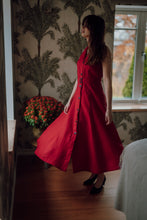 Load image into Gallery viewer, VANESSA DRESS IN RED LINEN