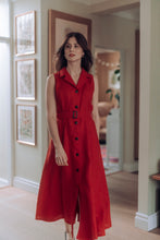 Load image into Gallery viewer, VANESSA DRESS IN RED LINEN