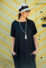 Load image into Gallery viewer, ELIN DRESS IN BLACK LINEN
