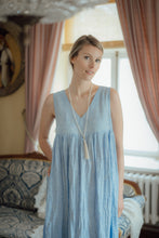 Load image into Gallery viewer, EMMA DRESS IN LIGHT BLUE LINEN
